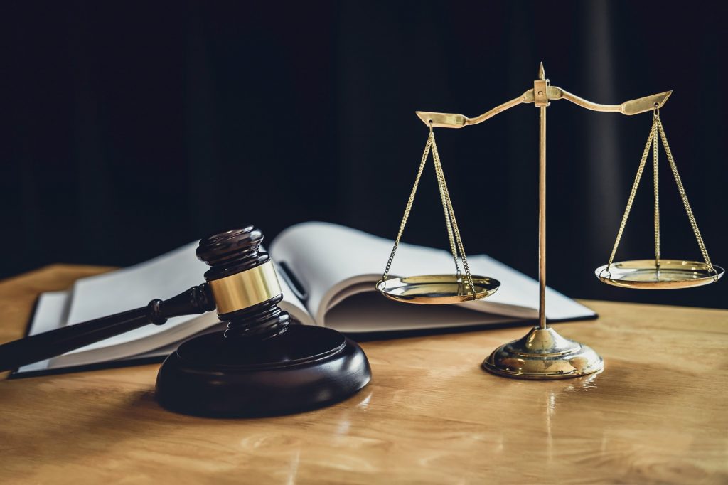 Judge gavel with Scale of justice