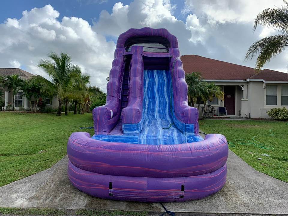 PURPLE SPLASH WATER SLIDE 18'