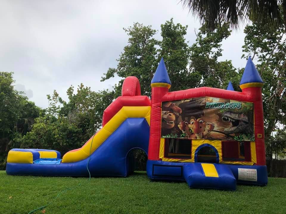 COMBO CASTLE 6N1 MEGA MULTICOLORED  (DINOSAURS THEME)